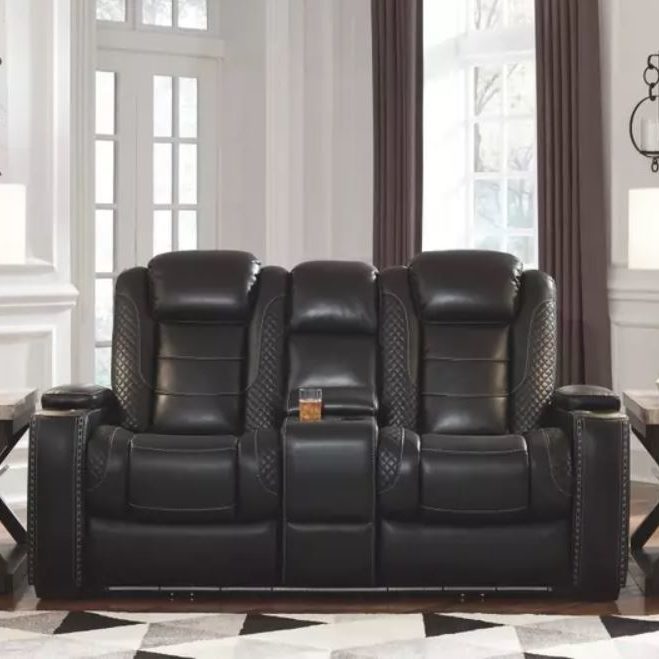Party Time Power Reclining Loveseat With Console